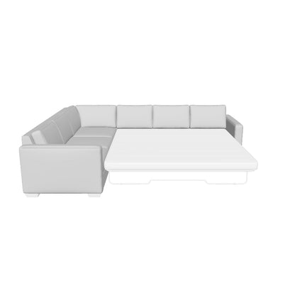 Track 121" Left Corner Sectional With Raf Sleeper Sectional