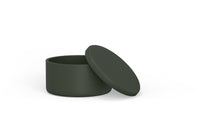 Ari 30" Leather Round Storage Ottoman - Cheyenne Decoy