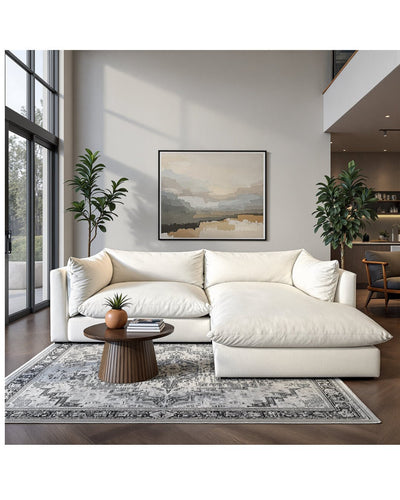 SoCo 95" Reversible Chaise Sofa - Curious Snow