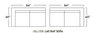 SoCo LAF Sofa - Peyton Slate