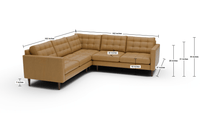 Wallace 102" Leather Corner Sectional - Clive Cinnamon