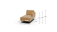 Wallace Leather Raf Chaise - Tribeca Scarlet