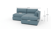 SoCo 84" RAF Arm Reversible Chaise Sofa - Elliot Celadon