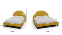 Arched King & Queen Bed - Dimensions - Sorrento Sunflower