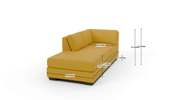 Track Laf Bumper Chaise - Dream Chocolate