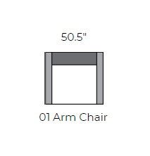 Sunset Valley 51" Arm Chair - Peyton Slate