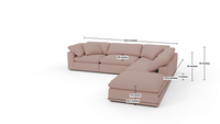 Fluffy DB 133.5" 4 Piece Sectional w/Otto -