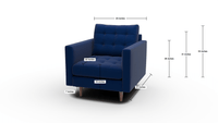 Wallace 34" Arm Chair - Superb Rust
