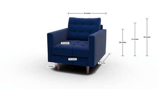 Wallace 34" Arm Chair - Superb Rust