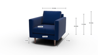 Wallace 34" Untufted Arm Chair - Elliot Sunflower