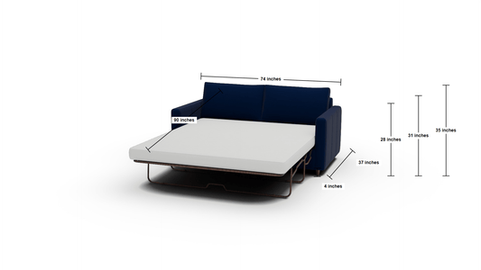 Wallace 74" Untufted Queen Sleeper Sofa - Dream Pool