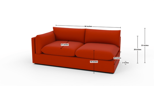 SoCo LAF Sofa - Wiley Rust