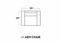 Track 36" Arm Chair -