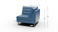 Wallace Leather Corner Unit - Clive Cinnamon