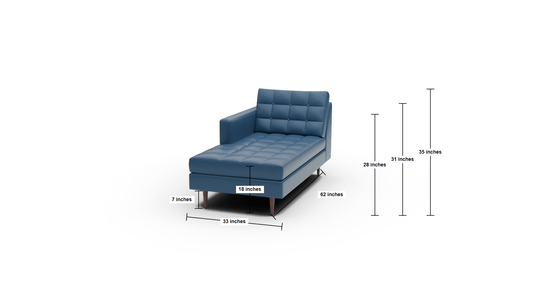 Wallace Leather Laf Chaise - Hudson Lager
