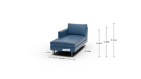 Wallace Leather Untufted Laf Chaise - Hudson Lager