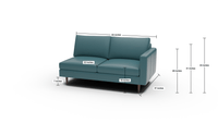 Wallace Leather Untufted Raf Condo Sofa - Sonoma Camel