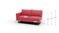 Wallace Leather Untufted Laf Condo Sofa - Sonoma Fatigue
