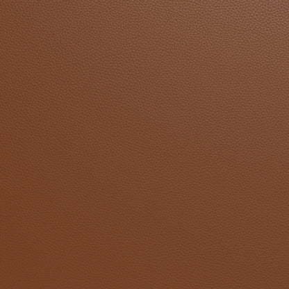 Ari 18" Leather Round Ottoman - Tribeca Chestnut