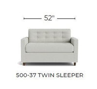 Wallace 52" Leather Twin Sleeper Chair -