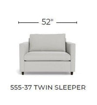 Wallace 52" Leather Untufted Twin Sleeper Chair -