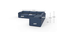 SoCo 124" Corner Sectional - Superb Cobalt