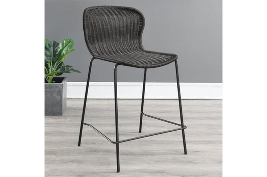 McKenna Faux Rattan Counter Stools (Set of 2) -