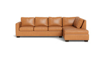 Track 121" Leather Right Chaise Sectional -