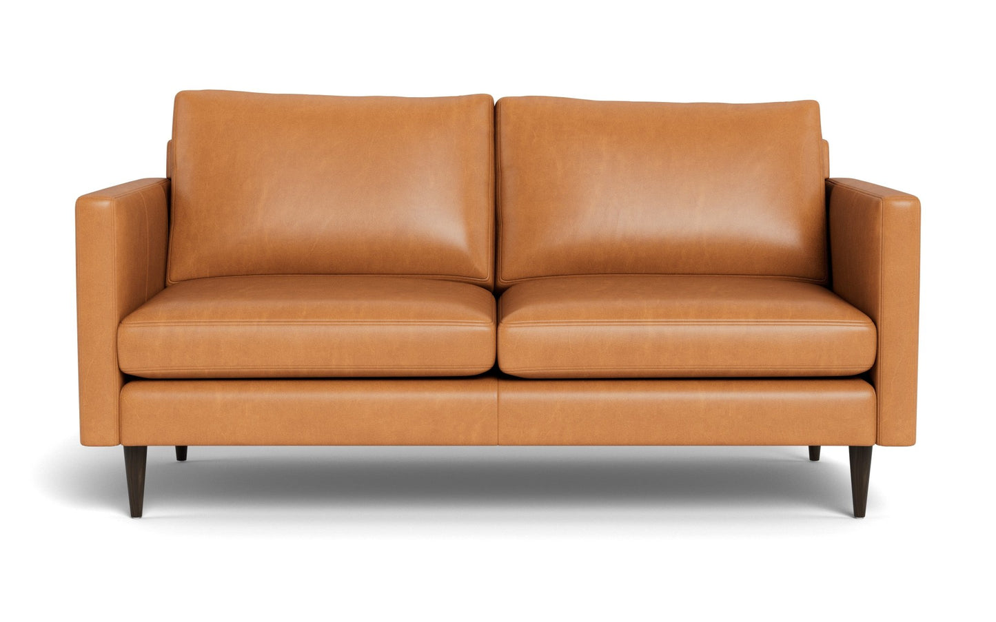 Wallace 69" Leather Untufted Loveseat -
