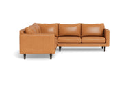 Wallace 102" Leather Untufted Corner Sectional -