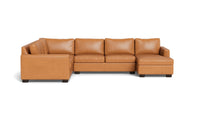 Track 141" Leather Corner Sectionals w. Right Chaise -