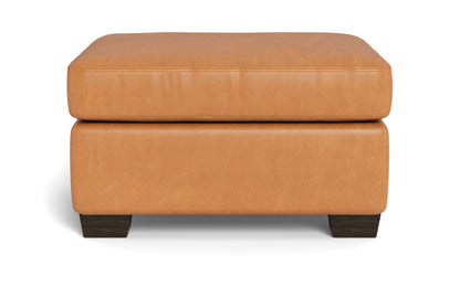 Track Leather Ottoman -