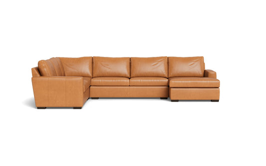 Mesa 156" Leather Corner Sectionals w. Right Chaise -