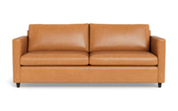 Wallace 74" Leather Untufted Queen Sleeper Sofa -