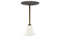 Cary B/W Marble Accent Table -