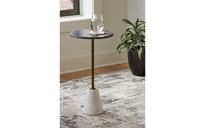 Cary B/W Marble Accent Table -