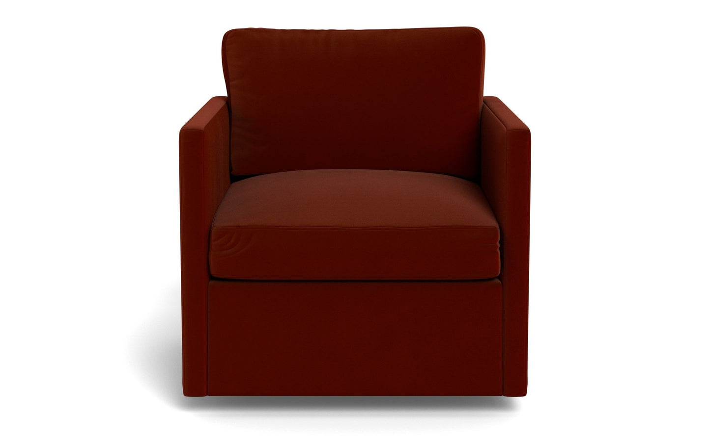 Crestview Swivel Arm Chair - Superb Rust