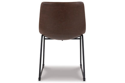 Two-tone Brown Dining Upholstered Side Chairs (Set of 2) -