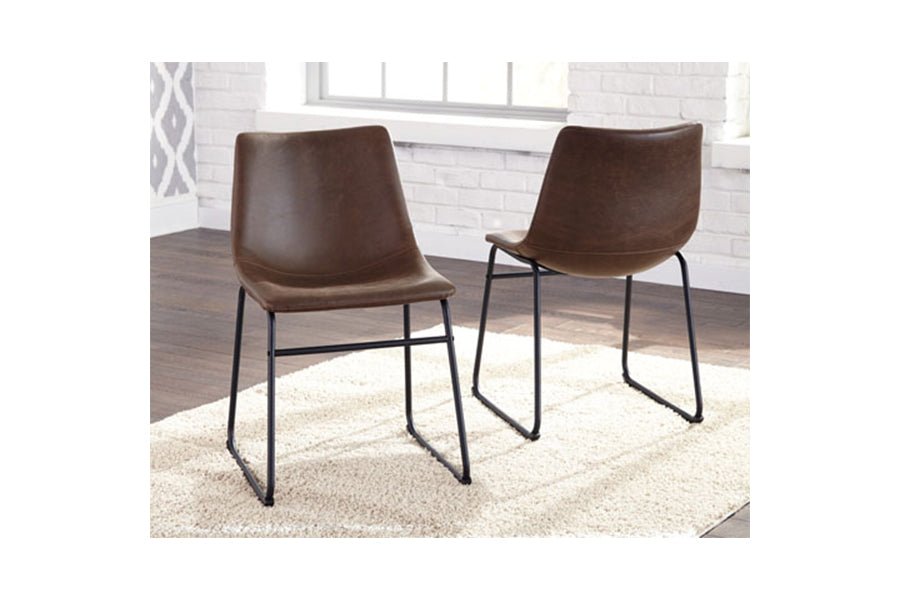 Two-tone Brown Dining Upholstered Side Chairs (Set of 2) -