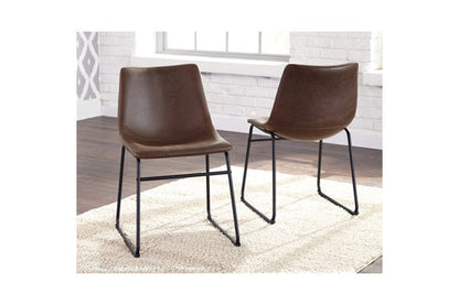 Two-tone Brown Dining Upholstered Side Chairs (Set of 2) -