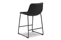 Cece Black Upholstered Counter Stools (Set of 2) -