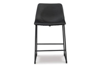 Cece Black Upholstered Counter Stools (Set of 2) -