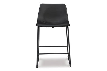 Cece Black Upholstered Counter Stools (Set of 2) -