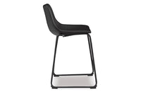 Cece Black Upholstered Counter Stools (Set of 2) -