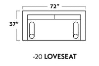 Ladybird 72" Leather Loveseat -
