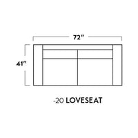 Mesa 72" Leather Loveseat -