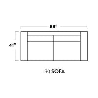 Mesa 88" Leather Sofa -
