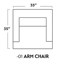 Rainey 35" Leather Arm Chair -