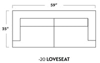 Rainey 59" Leather Loveseat -