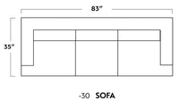 Rainey 83" Leather Sofa -